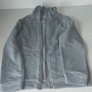 SHEIN Kids Heather Gray Zip-Up Hoodie